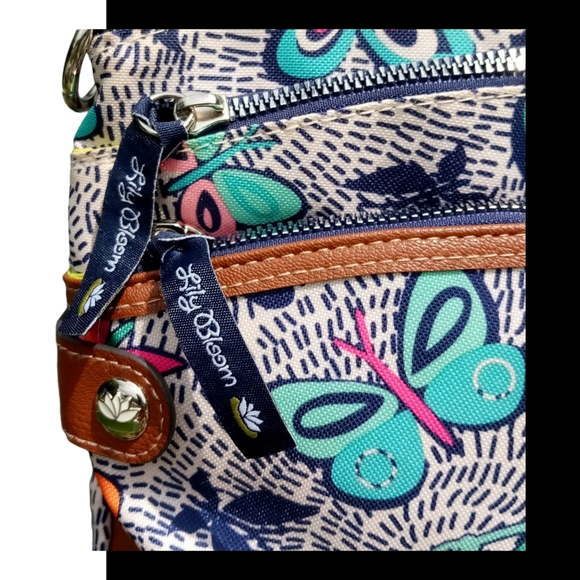 Lily Bloom Night Flight Convertible Strap Purse Butterflies - Picture 7 of 11